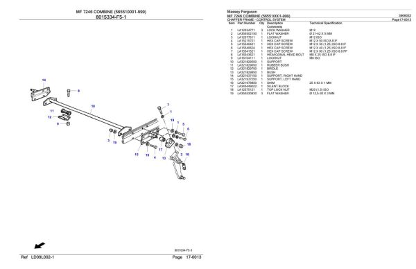Massey Ferguson MF 7246 Combine Parts Catalog 3906032 1