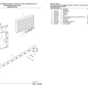 Massey Ferguson MF 7345 Activa S Combine Stage 4 Tier 4F and Tier 2 Parts Catalog 6246176 1