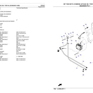 Massey Ferguson MF 7360 Beta Combine Stage 3B Tier 4I Parts Catalog 3906467 1