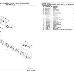 Massey Ferguson MF 7360 PL I Beta Combine Stage 3B Tier 4I Parts Catalog 3906468 1