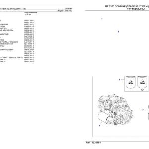 Massey Ferguson MF 7370 Combine Stage 3B Tier 4I Parts Catalog 3906386 1