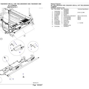 Massey Ferguson MF 7380 7382 Combine Parts Catalog 6246070 1
