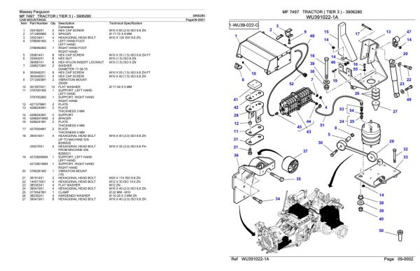 Massey Ferguson MF 7497 Tractor Parts Catalog 3906280 1