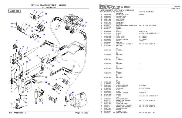 Massey Ferguson MF 7499 Tractor Parts Catalog 3906281 1