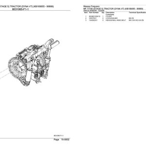 Massey Ferguson MF 7715S Tractor Parts Catalog 6246545 1