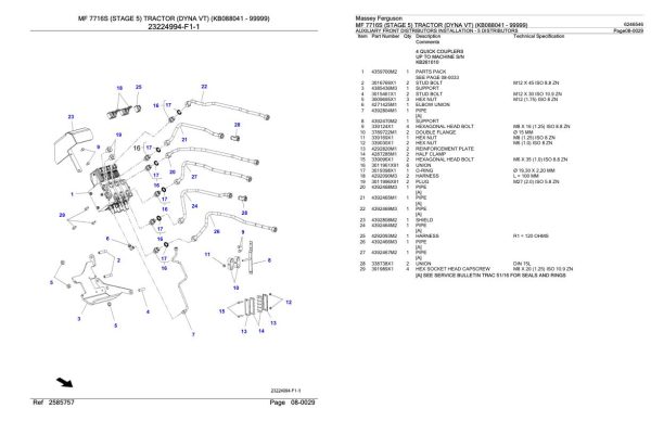 Massey Ferguson MF 7716S Tractor Parts Catalog 6246546 2