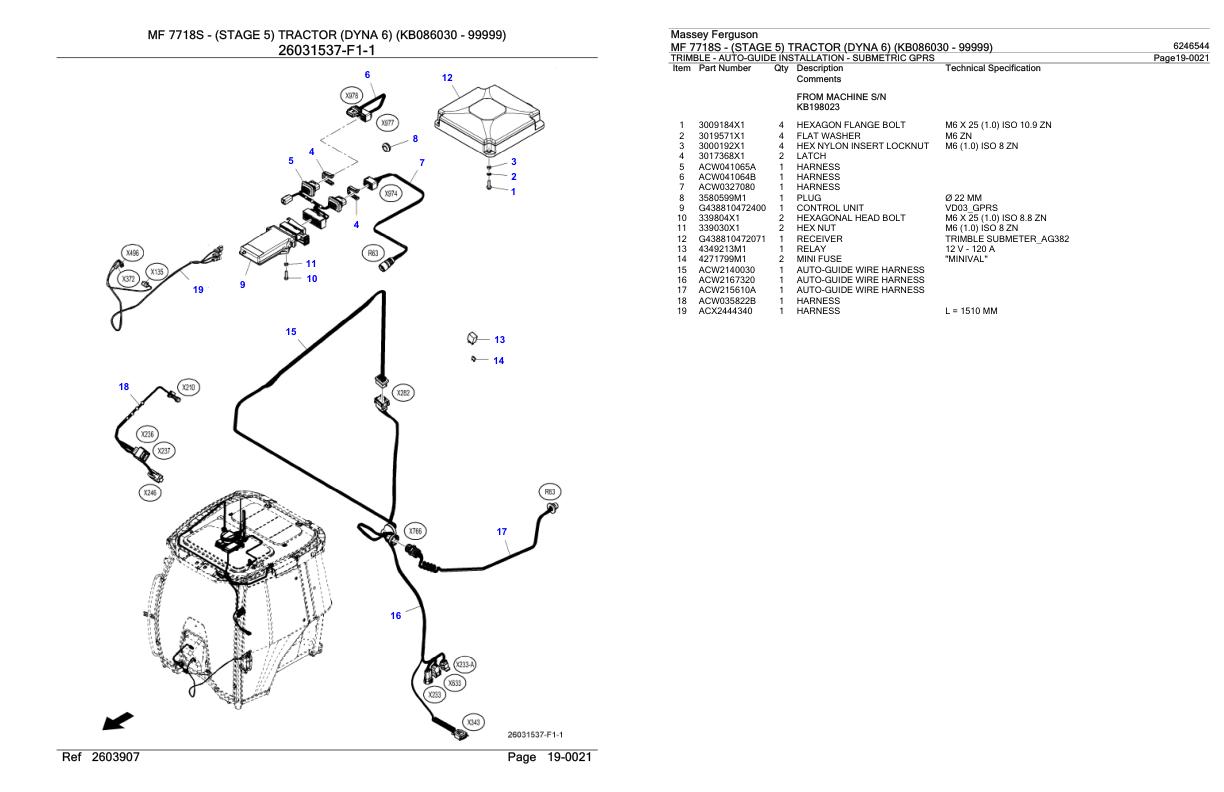 Massey Ferguson MF 7718S Tractor Parts Catalog 6246544 1