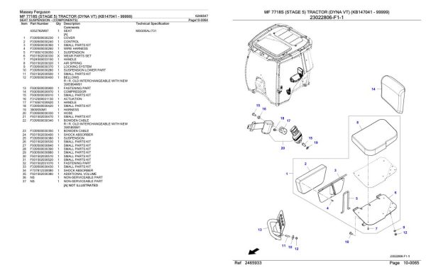 Massey Ferguson MF 7718S Tractor Parts Catalog 6246547 1