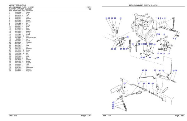 Massey Ferguson MF 8 Combine Parts Catalog 1810791 2