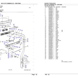 Massey Ferguson MF 8 XP Combine FI Parts Catalog S0813566 1