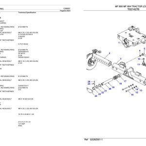 Massey Ferguson MF 800 804 Tractor Parts Catalog C008001 1