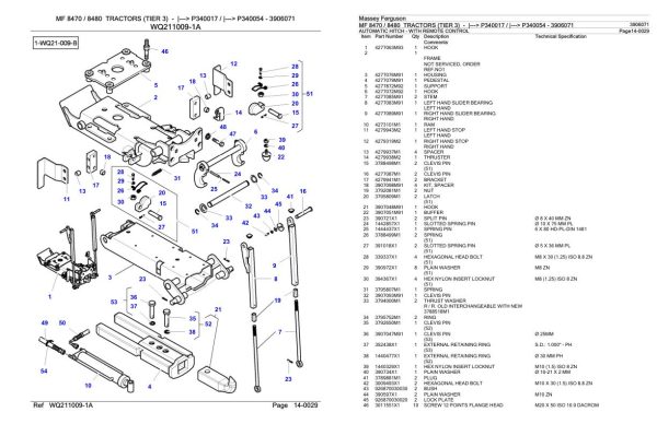Massey Ferguson MF 8470 8480 Tractor Parts Catalog 3906071 1