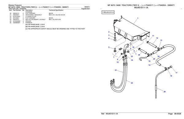 Massey Ferguson MF 8470 8480 Tractor Parts Catalog 3906071 2