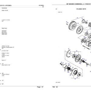 Massey Ferguson MF 860 865 Combine Parts Catalog 651559EA 1