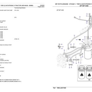 Massey Ferguson MF 8727S Tractor Parts Catalog 6246528 1