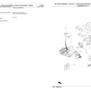 Massey Ferguson MF 8735S Tractor Parts Catalog 6246531 1