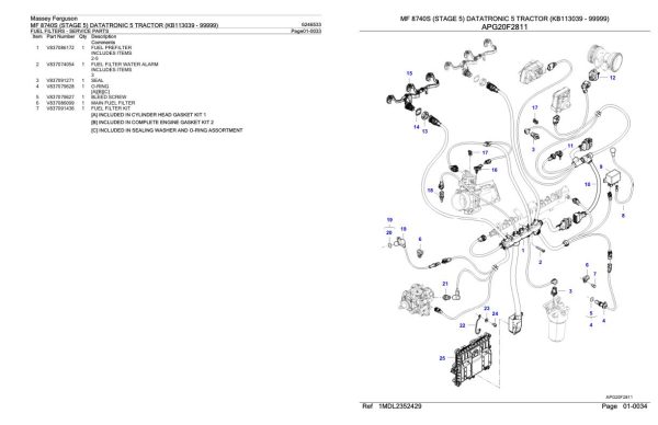 Massey Ferguson MF 8740S Tractor Parts Catalog 6246533 2