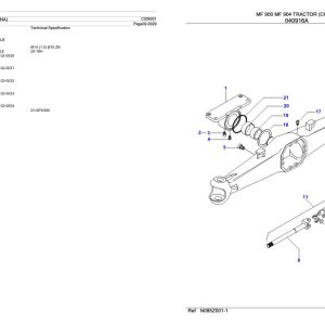 Massey Ferguson MF 900 904 Tractor Parts Catalog C009001 1