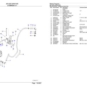 Massey Ferguson MF 9335 Sprayer Parts Catalog C933501 1