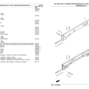Massey Ferguson MF 9380 Delta Combine Parts Catalog 6246465 1