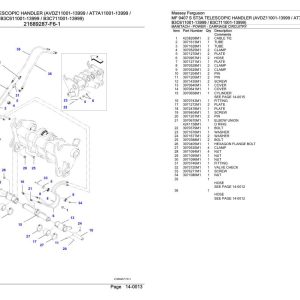 Massey Ferguson MF 9407 S ST3A Telescopic Handler Parts Catalog 3906377 1