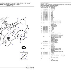Massey Ferguson MF 9407 ST3A Telescopic Handler Parts Catalog 3906367 1