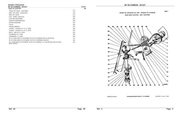 Massey Ferguson MF 99 Combine Parts Catalog 957227 2