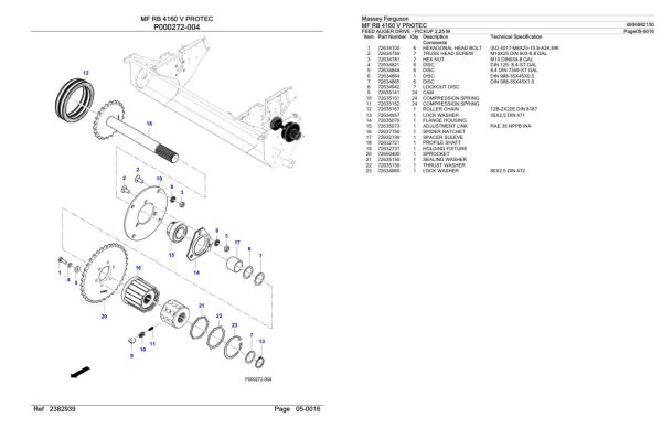 Massey Ferguson MF RB 4160 V Protec Parts Catalog 4906992130 1