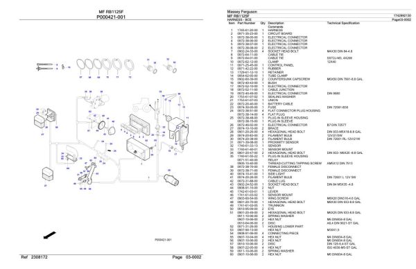 Massey Ferguson MF RB1125F Parts Catalog 1742992130 1