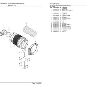 Massey Ferguson MF950 121 ES Power Generator Parts Catalog 891191917 1