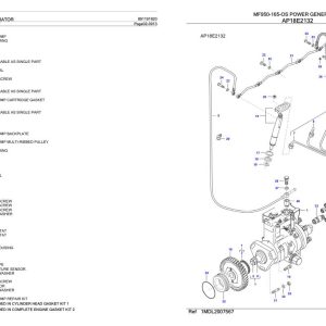 Massey Ferguson MF950 165 OS Power Generator Parts Catalog 891191920 1