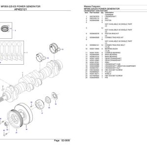 Massey Ferguson MF950 225 ES Power Generator Parts Catalog 891191929 1