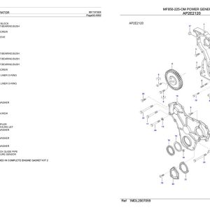 Massey Ferguson MF950 225 OM Power Generator Parts Catalog 891191924 1