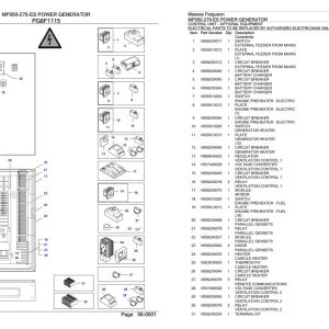 Massey Ferguson MF950 275 ES Power Generator Parts Catalog 891191935 1