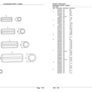 Massey Ferguson Standard Parts Parts Catalog 819553 1