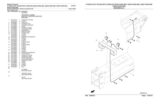 Massey Ferguson TH.6030 ST3A Telescopic Handler Parts Catalog 6246403 2