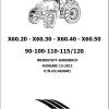 McCORMICK Tractor X60.20 X60.30 X60.40 X60.50 Service Manual 6514696M1 DE 1
