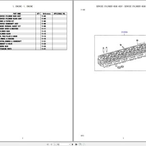 Mitsubishi Engine 6D16 Parts Catalog S4EC01601ZO 1