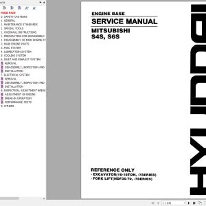 Mitsubishi Engine S4S S6S Service Manual 99616 10180 1