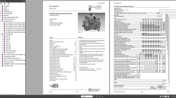 Multi Brands Hydraulic Pumps Service Manuals Collection