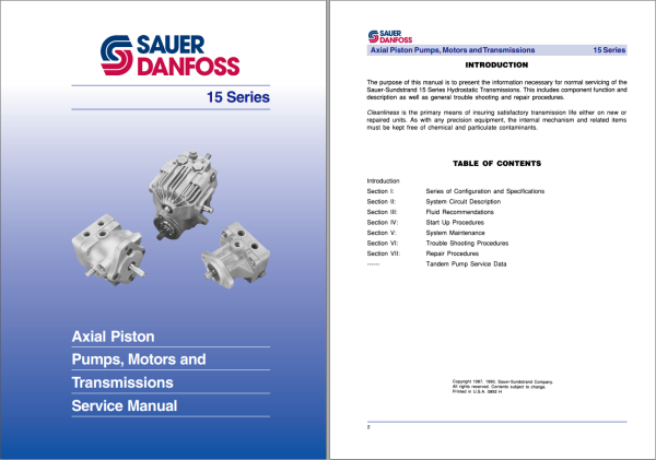 Multi Brands Hydraulic Pumps Service Manuals Collection