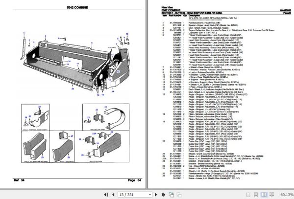 New Idea Combine 5542 Parts Catalog W448068B 2