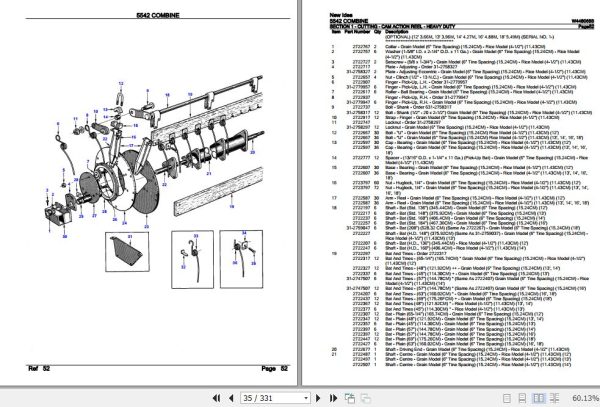 New Idea Combine 5542 Parts Catalog W448068B 3