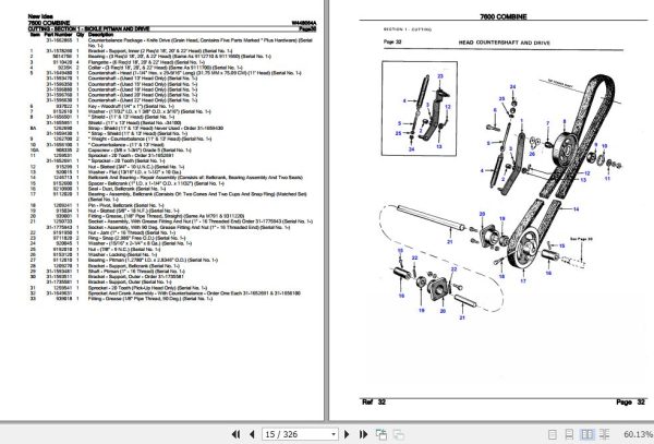 New Idea Combine 7600 Parts Catalog W448064A 2
