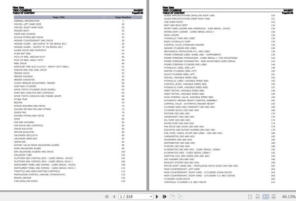 New Idea Combine 7800 Parts Catalog W448067 1