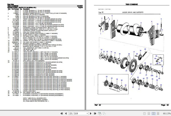 New Idea Combine 7800 Parts Catalog W448067 3