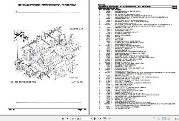 New Idea Forage Harvester 760 Superchopper 767 Pickup 761 766 Parts Catalog 986334 3