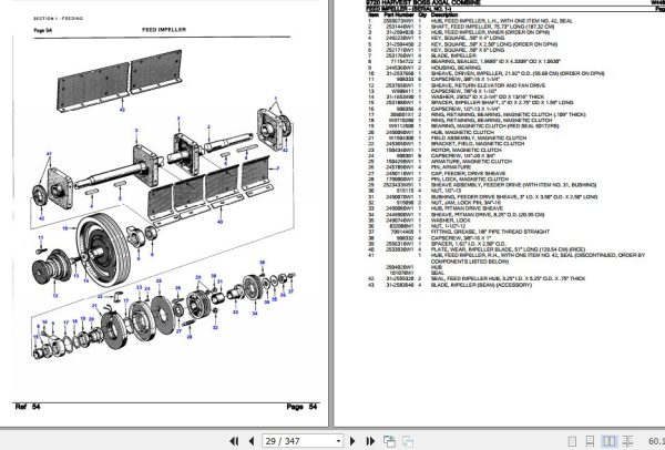 New Idea Harvest Boss Axial Combine 9720 Parts Catalog W448095 2