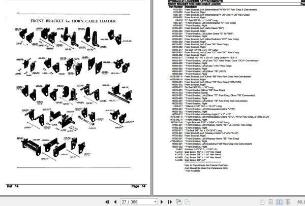 New Idea Hydraulic Loaders Attachments Parts Catalog 986355 2