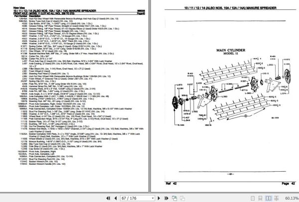 New Idea Manure Spreader 10 11 12 14 Parts Catalog 986338 3